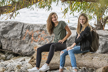 two girls on the beach