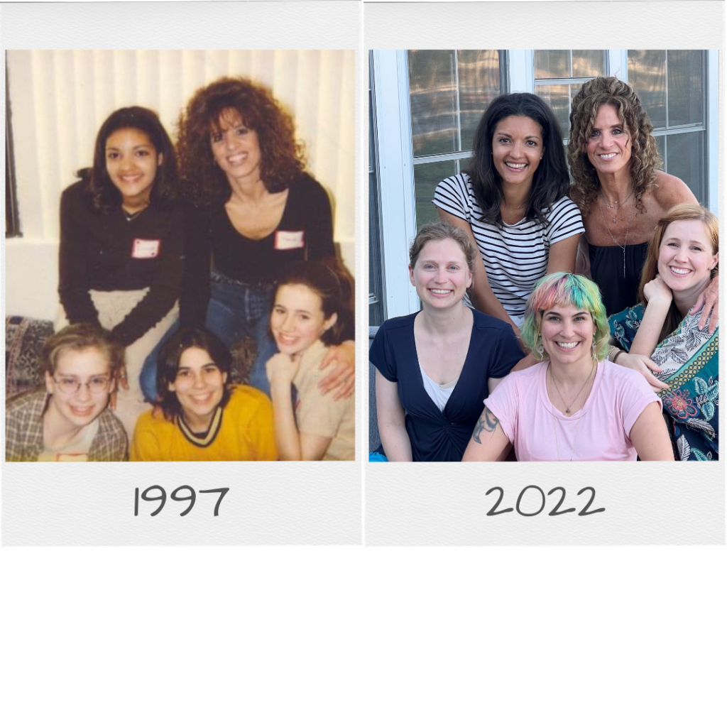 Why group life coaching works. Teen girls coaching group still friends as women. Coaching and life coaching work for teens.